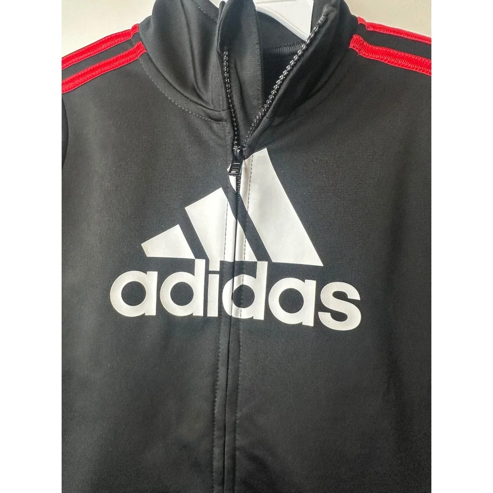 Adidas Toddler Boys Black Red 2 Piece Track Suit Set AG0387N Size 24M NWT